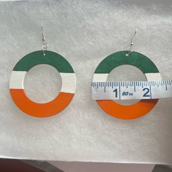 Irish Flag Hoop Earrings - Picture 6 of 7